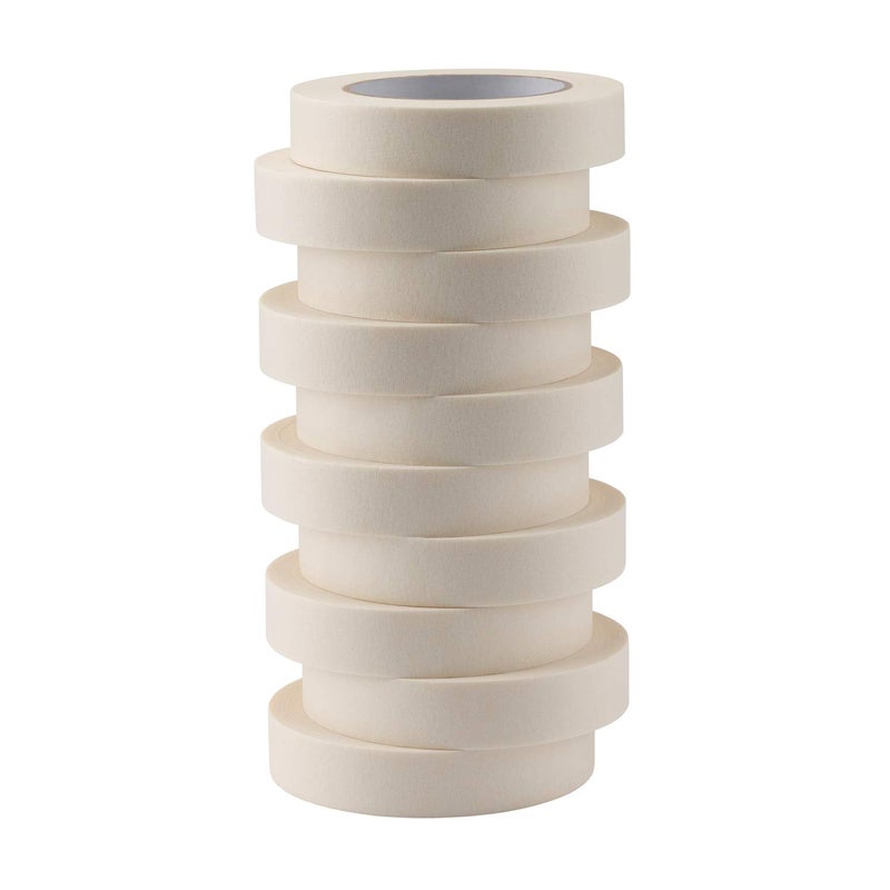 Lichamp Masking Tape 1 inch, 10 Pack General Purpose Masking Tape Bulk Multipack for Basic Use, 1 inch x 55 Yards x 10 Rolls (550 Total Yards) - Image 5